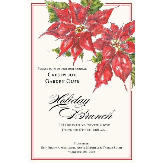 Poinsettia Invitations